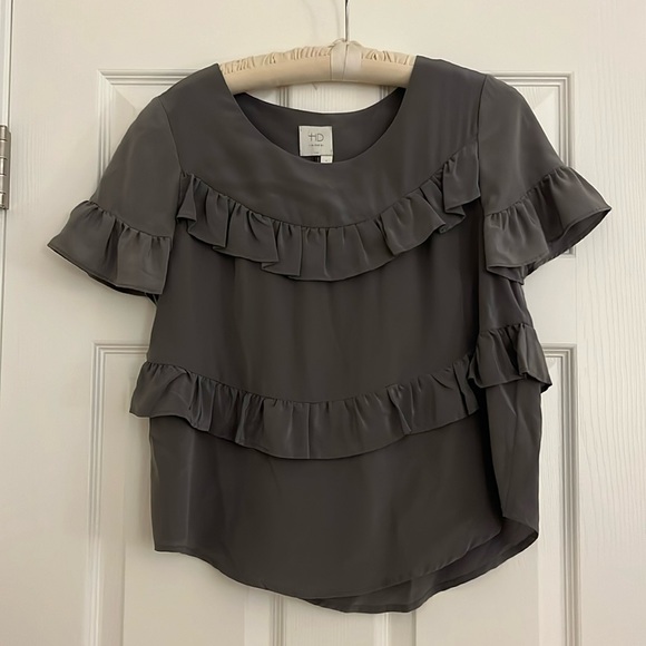 Anthropologie HD in Paris Silk Ruffle Top Sz S - Picture 1 of 4